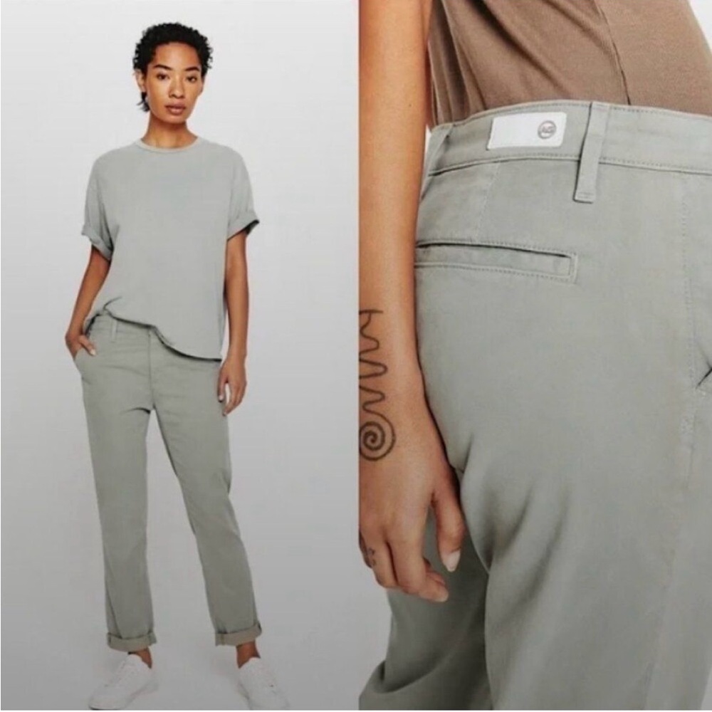 AG Caden Sateen Tailored Trouser in Rooftop Garden